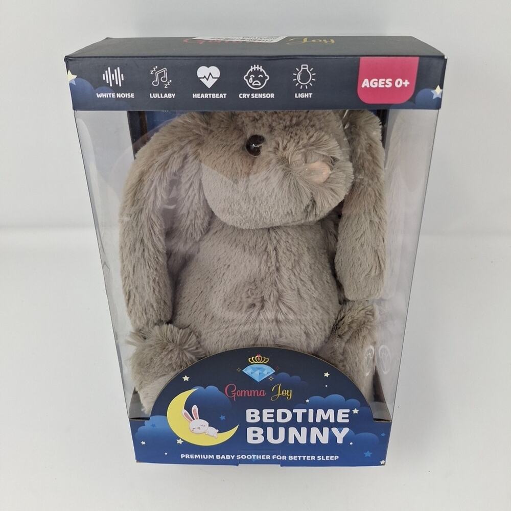 Gemma Joy Bedtime Bunny Sleep Soother with Cry Sensor /Baby Calming Plush NIB